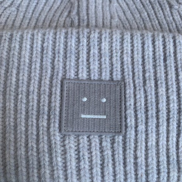 Acne Studios Face Patch Beanie Hat - Picture 2 of 5